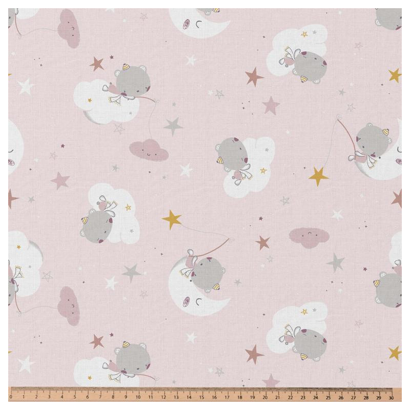 Printed Cotton ORSOLUNE White / Vintage Multicolored